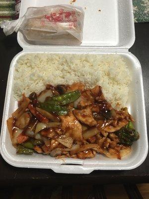 Garlic chicken combo w white rice