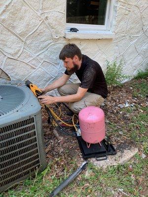 Another quality AC Service by the American Comfort Team!