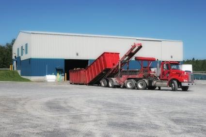 Roll Of Contaniers to haul away scrap.