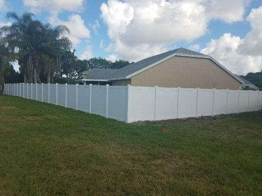 Finished PVC Fence