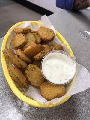 Fried pickles - yum!