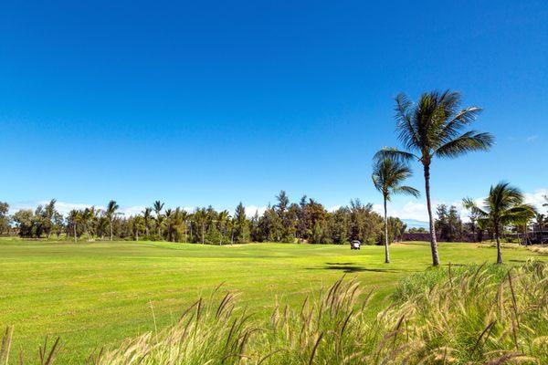 Third fairway on the beach golf course behind our villa J4.