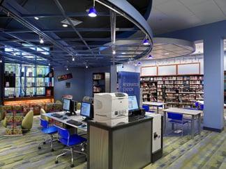 Teen area, complete with their own collection, study areas and computers.