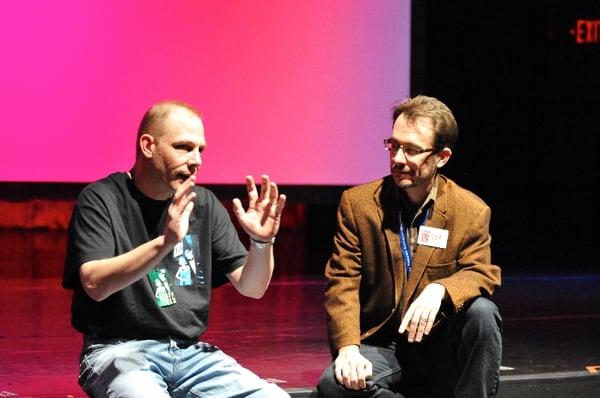 Festival Director John LaBonney and Executive Director Lee Lanier at 2013 Dam Short Film Festival at the Boulder Theatre