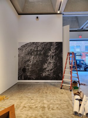 Vinyl wall wrap installation 
Kasmin Gallery