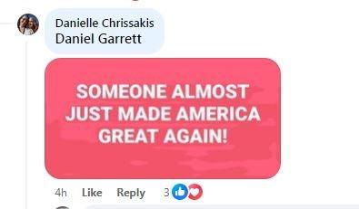 Danielle Chrssakis opinion on the near asssasination of DJT.