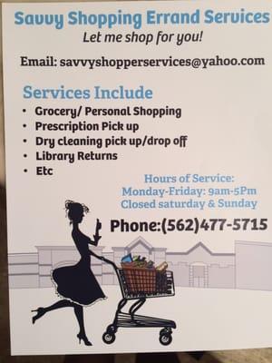 Savvy Shopping Errand Services