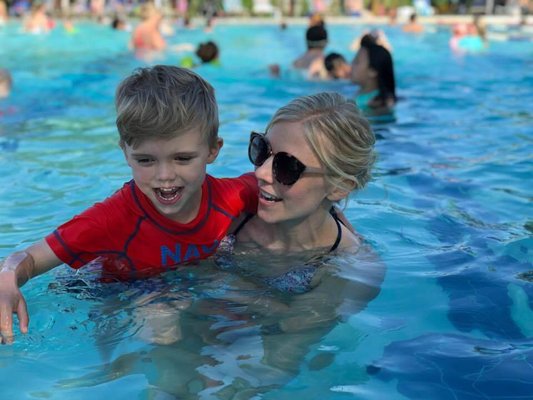 Swimming at Top of The World pool