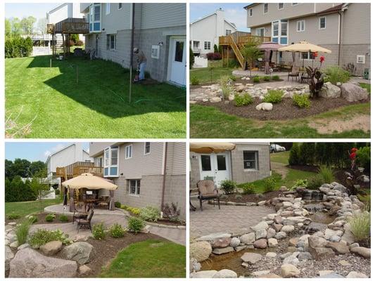 Water Feature and Patio