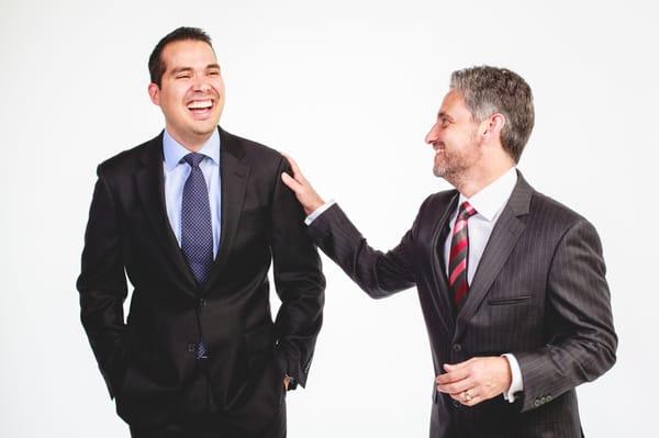 James Goodnow and Marc Lamber laughing