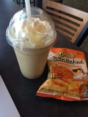 White chocolate mocha and baked Cheetos... I guess today is a cheat day :)