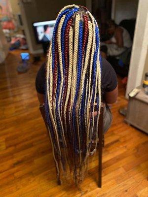 Smedium Knee-Length Box Braids