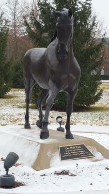 The Half Pass statue in front of USDF