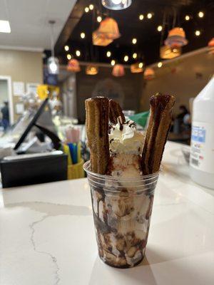 Churro sundae