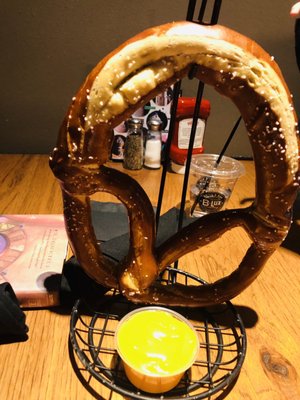 German pretzel with cheese