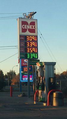 Oct 2021 pump prices.