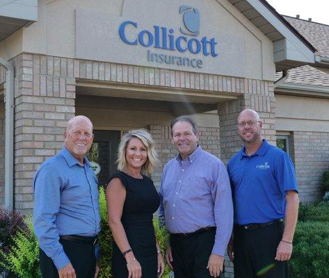 Collicott Insurance team (from L to R): Allen Collicott, Dona Emery, Brad Stevens, Ryan Collicott