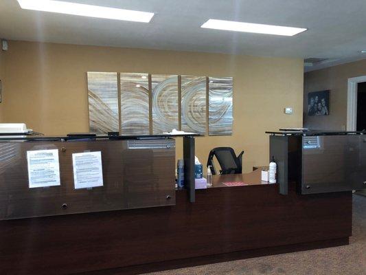 Modern receptionist desk