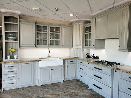 Kitchen display in showroom