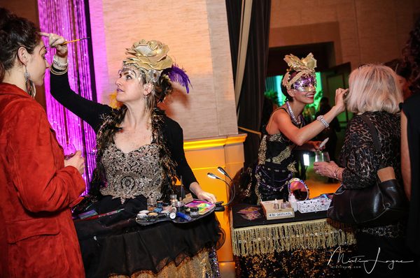 Mobile Face Paint & Be-Dazzle Stations for themed Events. Masquerade Party