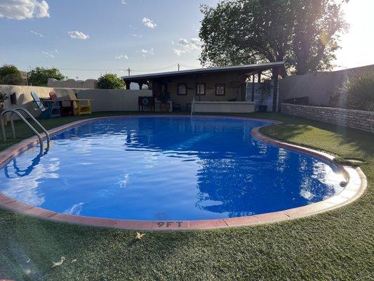 This pool! A little cold but we sat on the side in the sunset with adult beverages. So inviting.