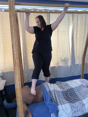 Have you ever had an Ashiatsu???  The deepest form of bodywork...you should give it a try!!!