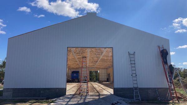 150x50 building getting metal siding