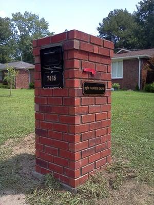 custom designed mailbox by All Year Chimney Sweeps of Nashville Tennessee