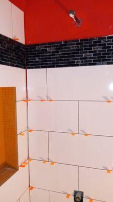 Tile walls bathroom