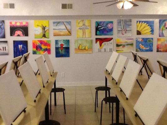 Perfect for private events too! Have an Art Party!