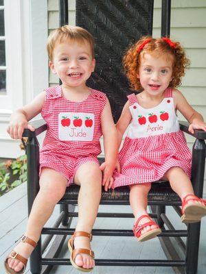 We specialize in handmade, personalized outfits for special occasions- for kids size NB to 6T!