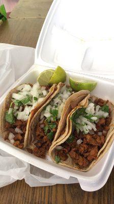 Massive al pastor tacos, only $2 each