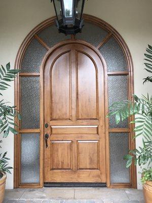 Stripped and Refinished front door in Rancho Palos Verdes