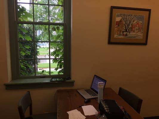 Roomy tables, beautiful windows, what more can one ask for the perfect study spot?