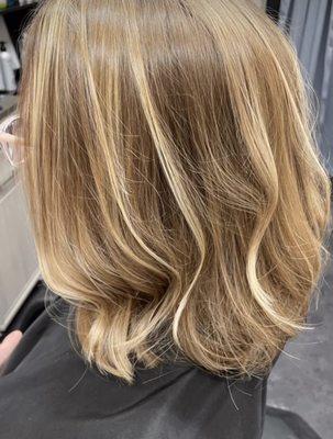 Hand painted highlights for an easy grow out without the maintenance