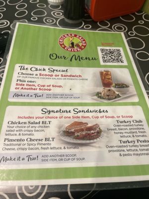 Menu side 1