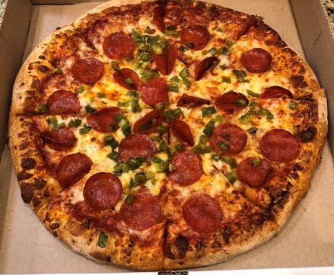 Pepperoni & Green Pepper Pizza