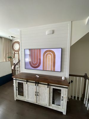 Shiplap accent wall and interior painting services