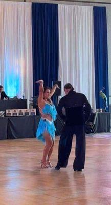 Miami DanceSport Competition.  Congratulations to Elaine.  1st in solo.