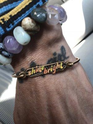 My new bracelet "Shine Bright", caught it on sale for half off, only $19.99 this past week, regular price $39.99. Love it!