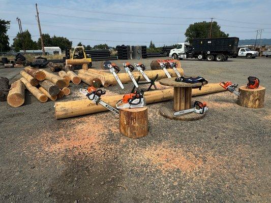 Stihl & Husqvarna Chainsaw testing.