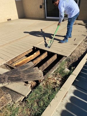 Old Deck being removed 6/1/2022