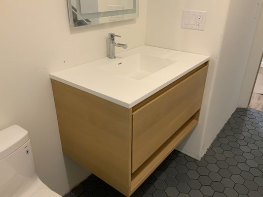 Wall Mounted Lavatory Install