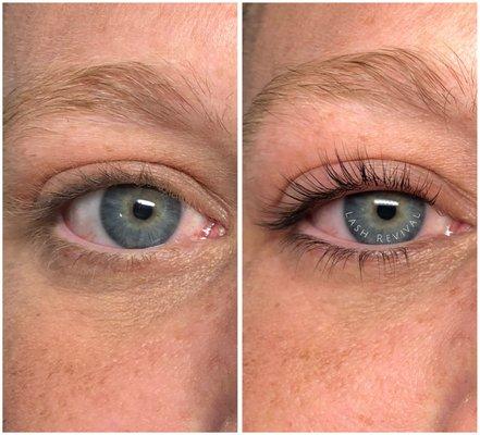 Lash Lift + Tint  Before & after