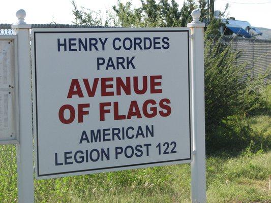 Every Memorial Day, Veteran's Day, 4th of July, Labor Day they display a half mile long of flags!