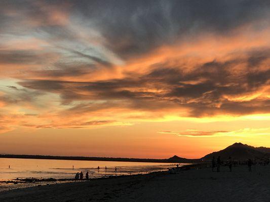 Sunset over Sandy Beach