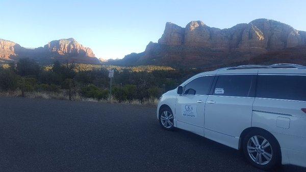 Our taxi at courthouse trail head. Beautiful morning here in Sedona.