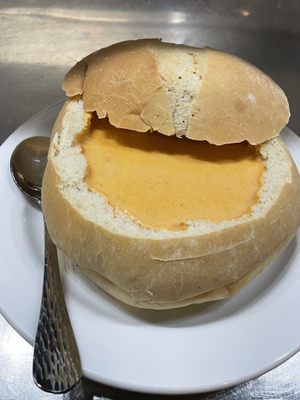 Lunch Lobster Bisque Bread Bowl