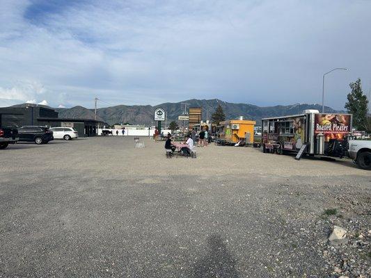 J. Brian's Smokehouse, The Corn Dog Company, & Roasted Pleaser at J. Brian's Station food truck park.