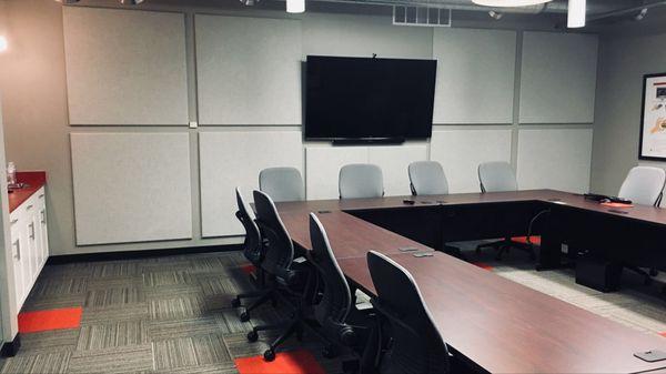 Acoustic treatment in conference room